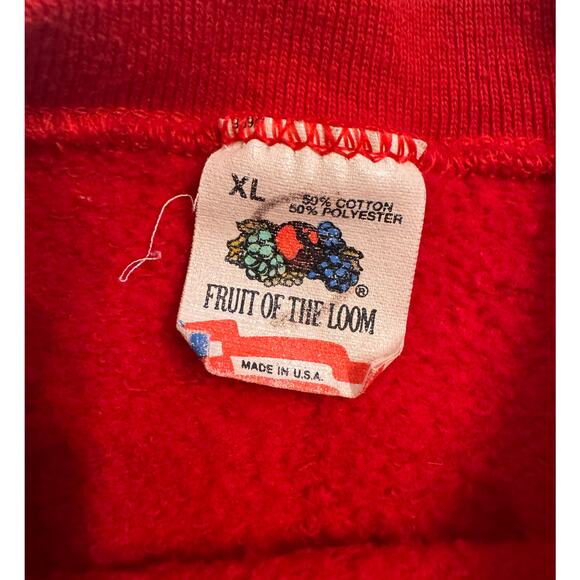 Vtg Kansas City Jazz Fruit of the Loom Crewneck Sweatshirt Red Size XL Unisex - Picture 2 of 4